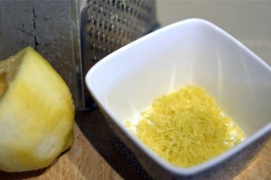 Lemon rind created with a microplane. Oh so handy!